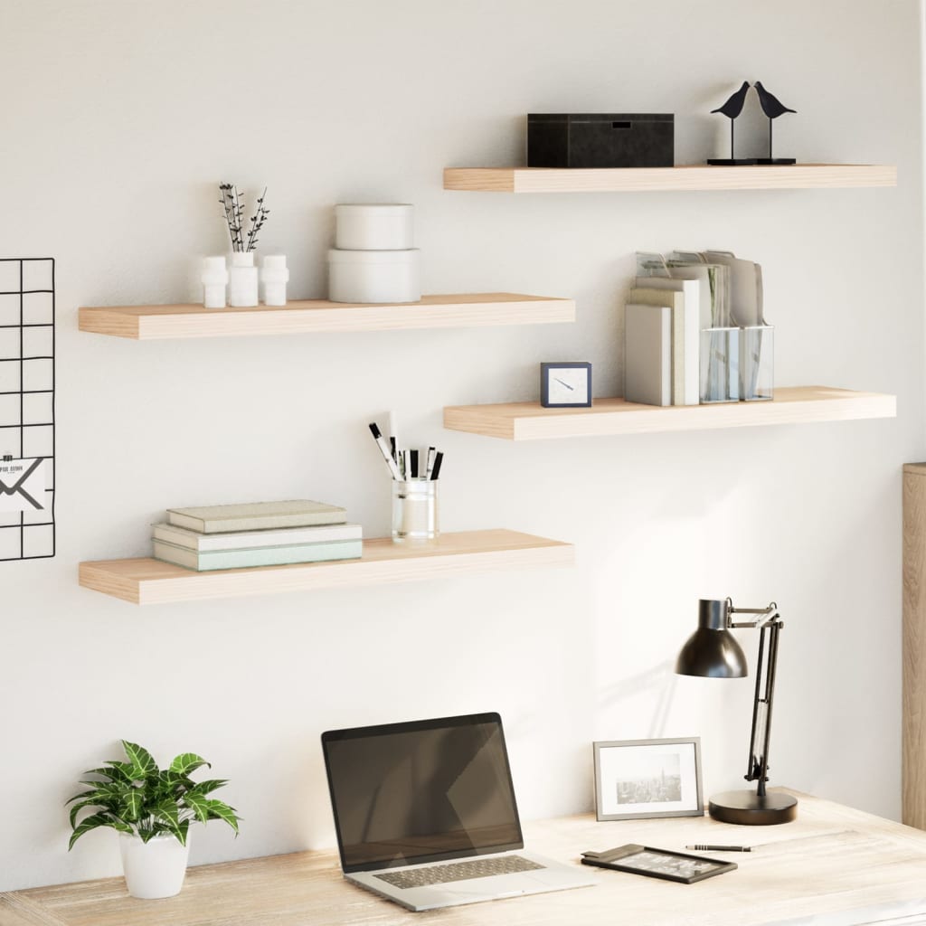 Svävande hyllor 80x23,5x4 cm konstruerat trä