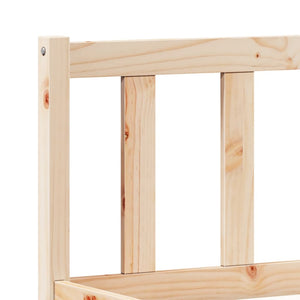 Sängram utan madrass extra lång 180x220 cm massiv furu