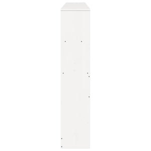 Huvudgavel med förvaring vit 180 cm massiv furu