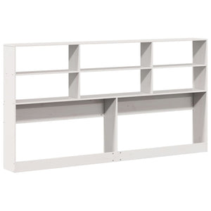 Huvudgavel med förvaring vit 180 cm massiv furu