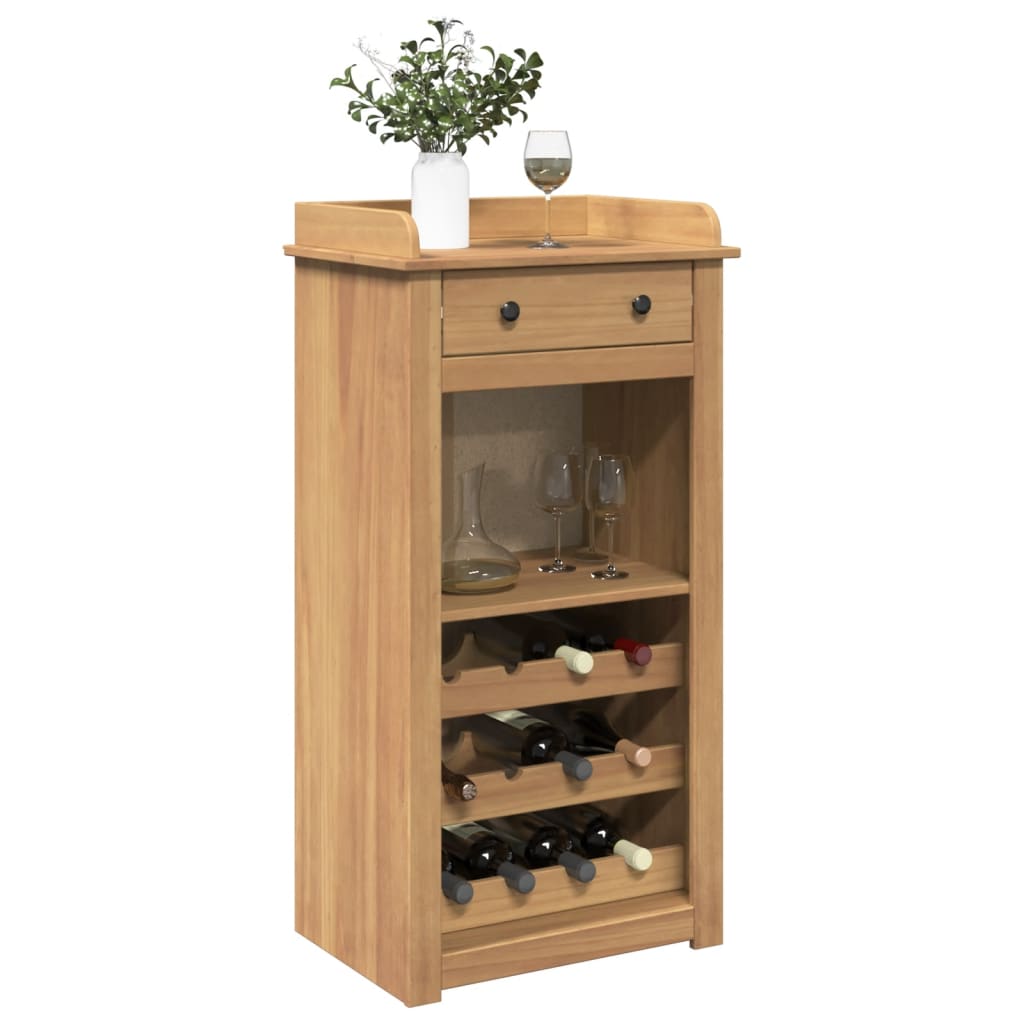 Vinskåp PANAMA 57x40x111,5 cm massiv furu