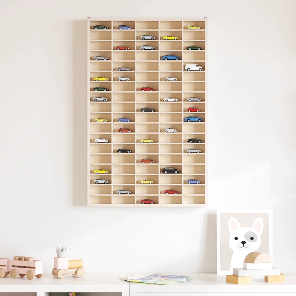 Trämonter för samlarobjekt med 90 fack 50,5x4,5x79cm