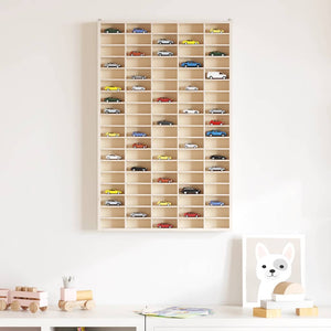 Trämonter för samlarobjekt med 90 fack 50,5x4,5x79cm