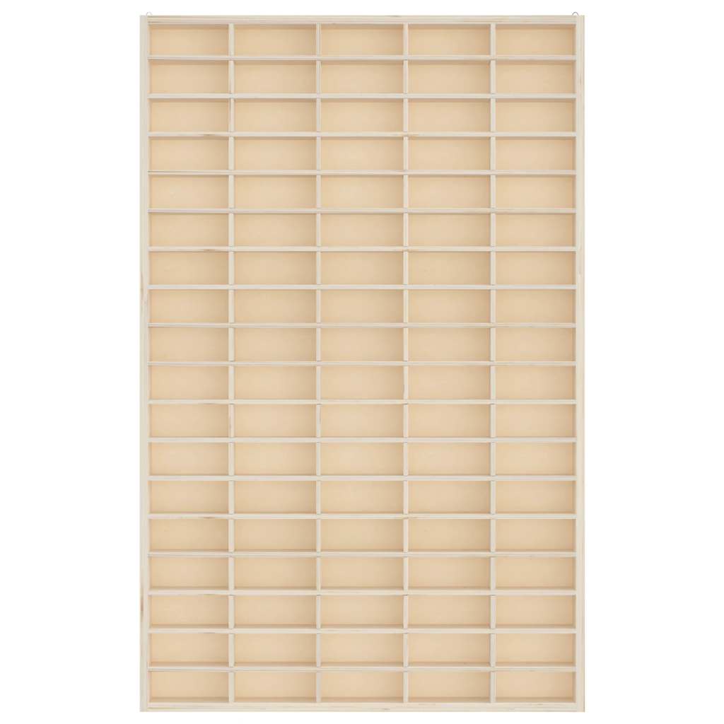 Trämonter för samlarobjekt med 90 fack 50,5x4,5x79cm