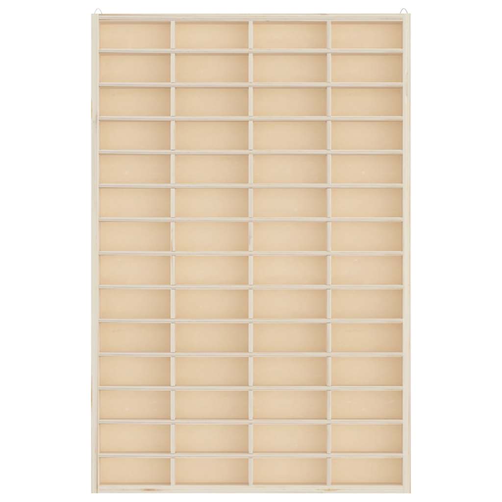 Trämonter för samlarobjekt med 56 fack 40x4,5x60cm