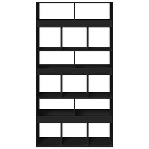 Bokhylla svart 100x33x187,5 cm konstruerat trä