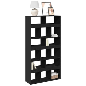 Bokhylla svart 100x33x187,5 cm konstruerat trä