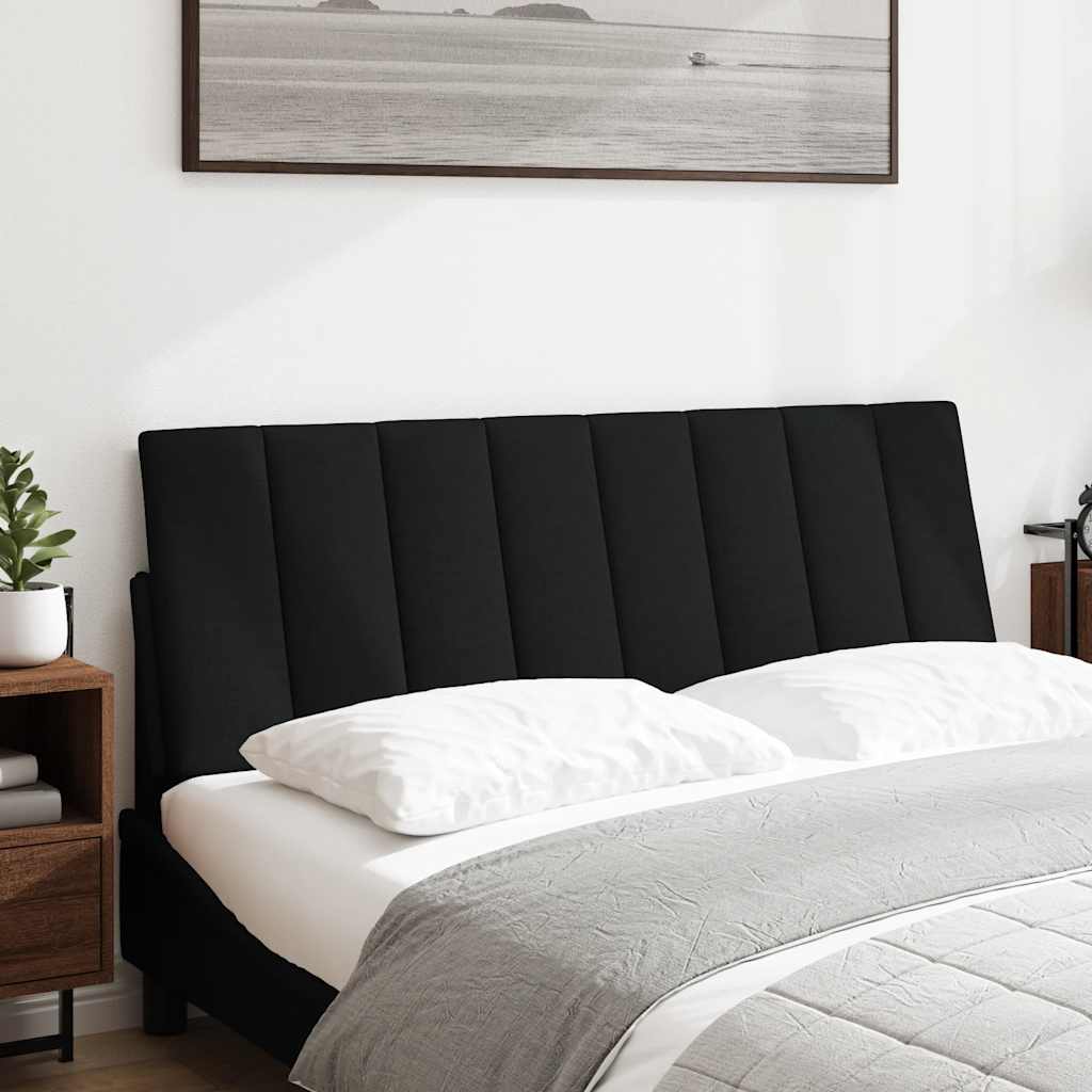 Headboard Cushion "Hanko" Black 120 cm Fabric