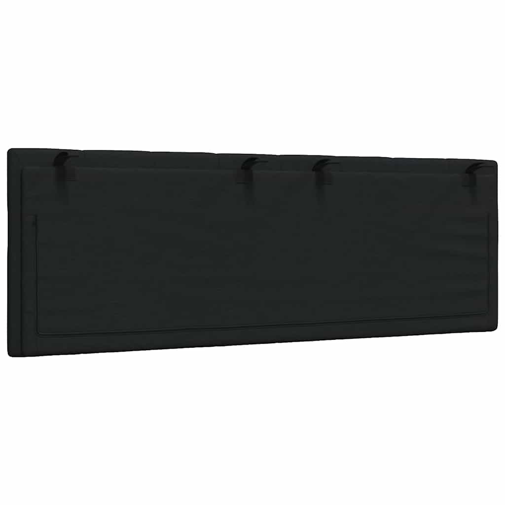 Headboard Cushion "Hanko" Black 120 cm Fabric