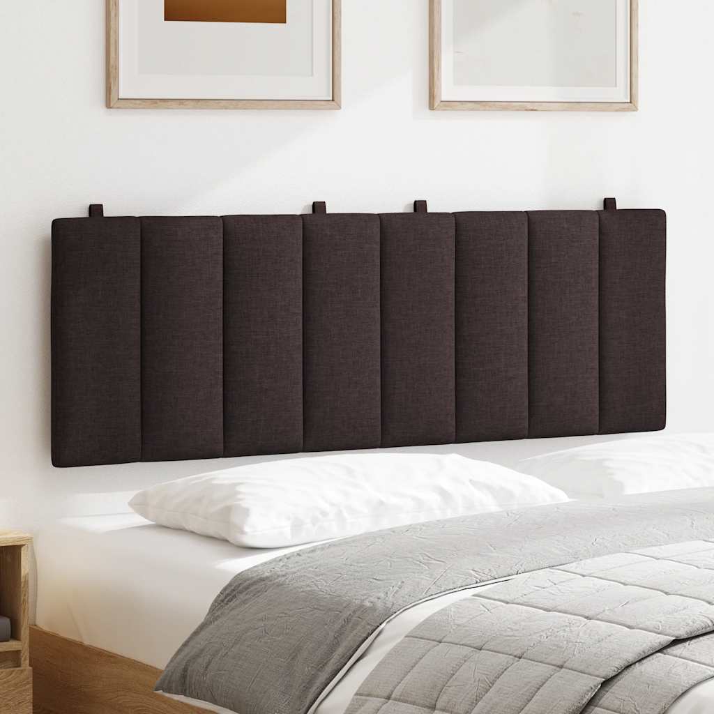 Headboard Cushion "Hanko" Dark Brown 120 cm Fabric