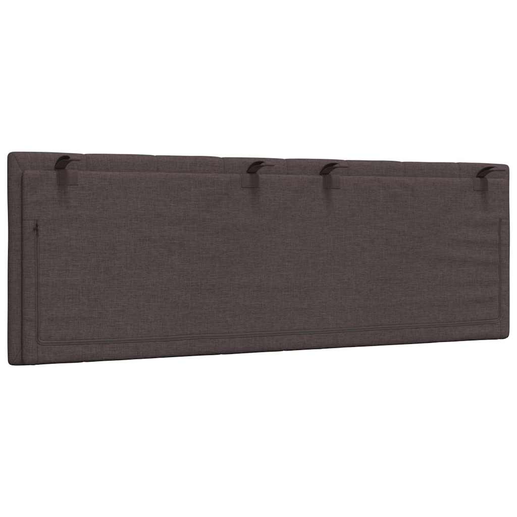 Headboard Cushion "Hanko" Dark Brown 120 cm Fabric