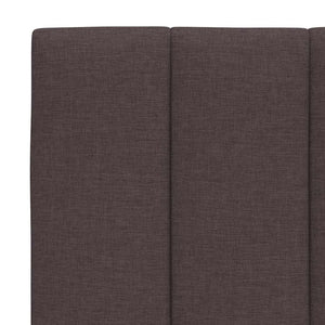 Headboard Cushion "Hanko" Dark Brown 120 cm Fabric