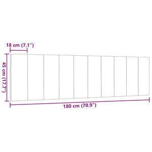 Headboard Cushion "Hanko" Cream 180 cm Fabric