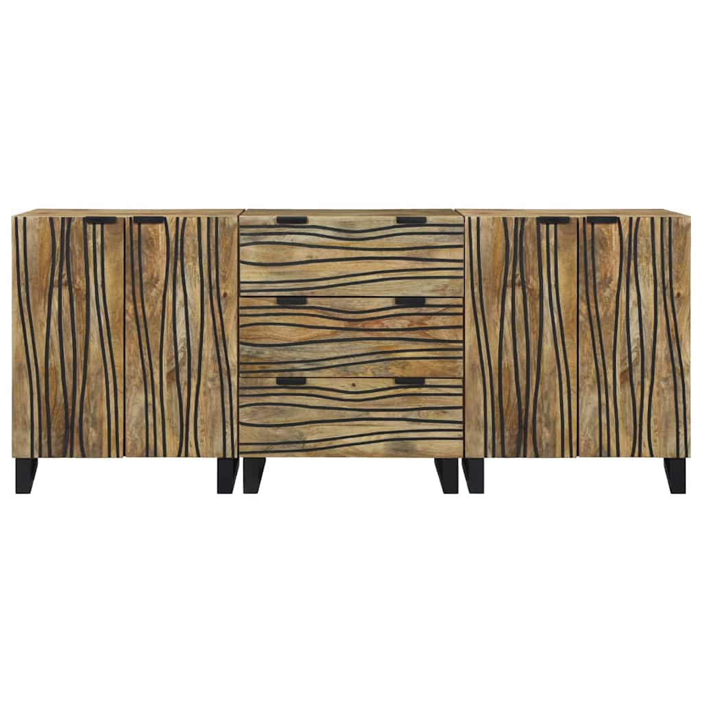 Badrumsmöbelset med låda med hylla 3 pcs Brun Konstruerat trä