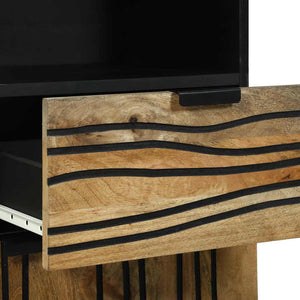 Badrumsmöbelset med låda med hylla 5 pcs Brun Konstruerat trä