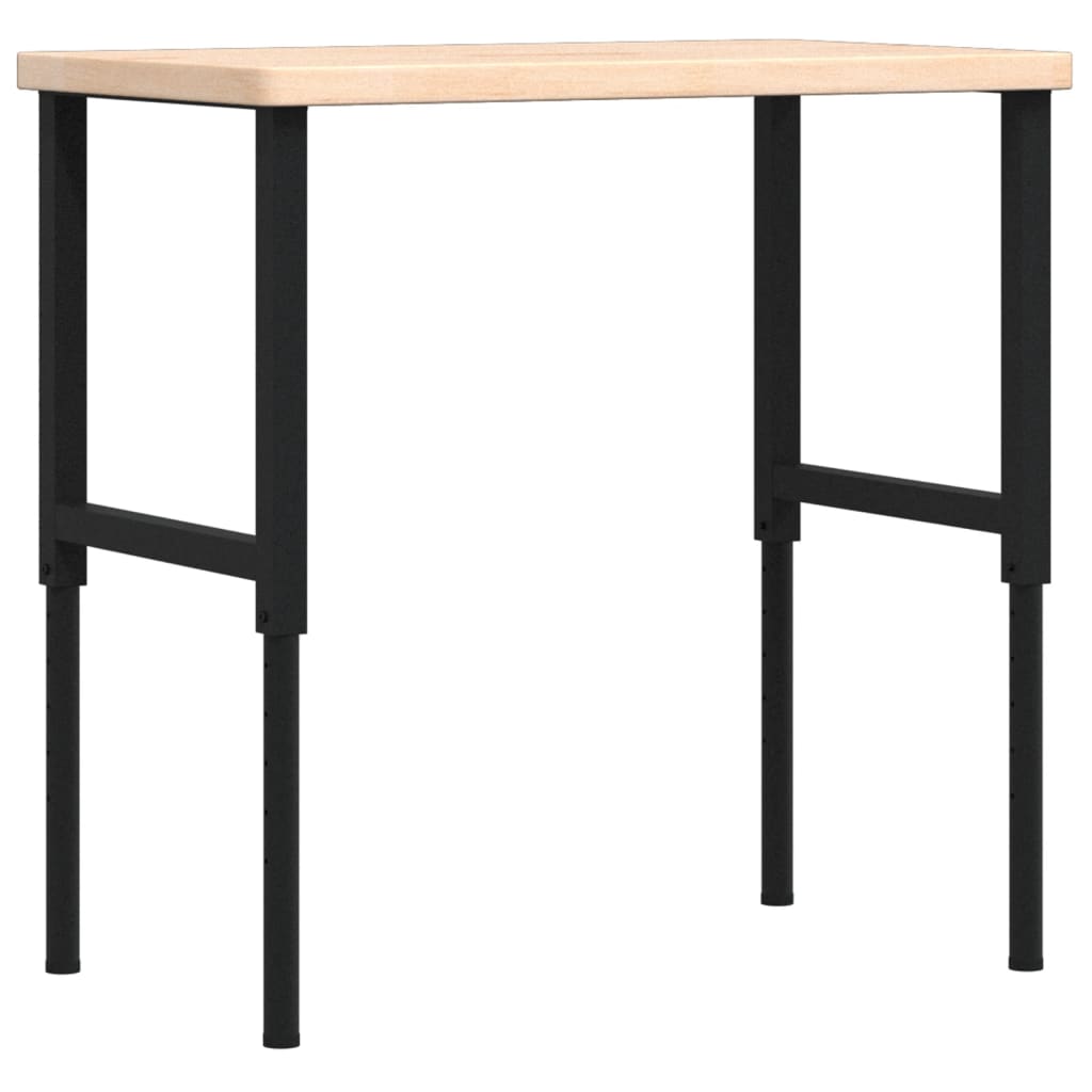 Arbetsbänk 100x60x(73-99,5) cm massiv ek rektangulär