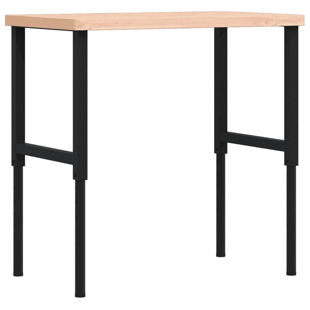 Arbetsbänk 100x60x(73-99,5) cm massivt bokträ rektangulär
