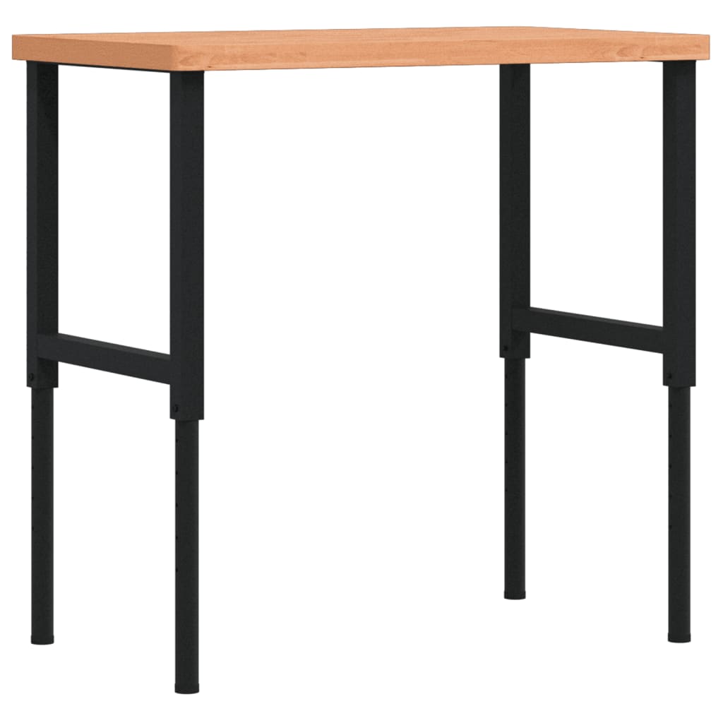 Arbetsbänk 100x60x(73-99,5) cm massivt bokträ rektangulär