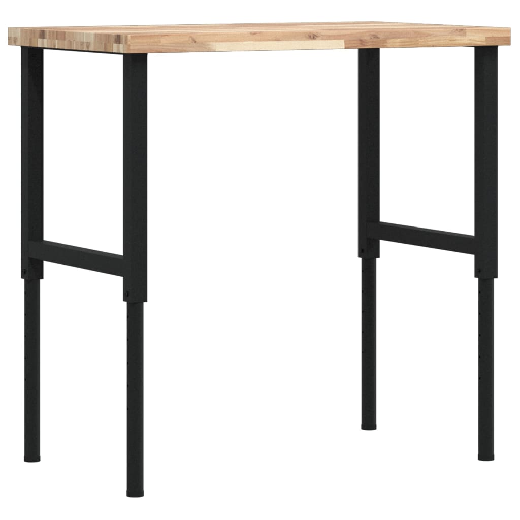 Arbetsbänk 100x60x(73-99,5) cm massiv akacia rektangulär