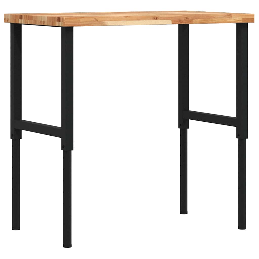 Arbetsbänk 100x60x(73-99,5) cm massiv akacia rektangulär