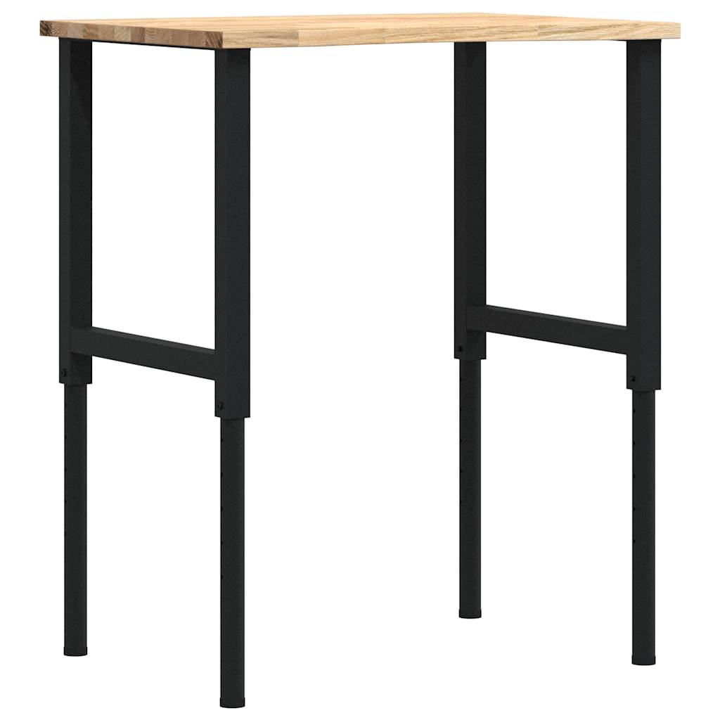Arbetsbänk 80x60x(71,5-98) cm massiv ek