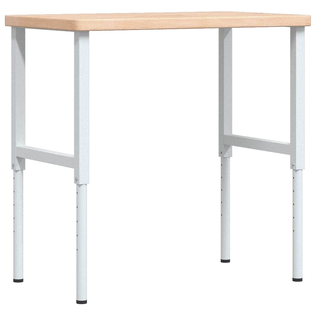 Arbetsbänk 100x60x(73-99,5) cm massiv ek rektangulär