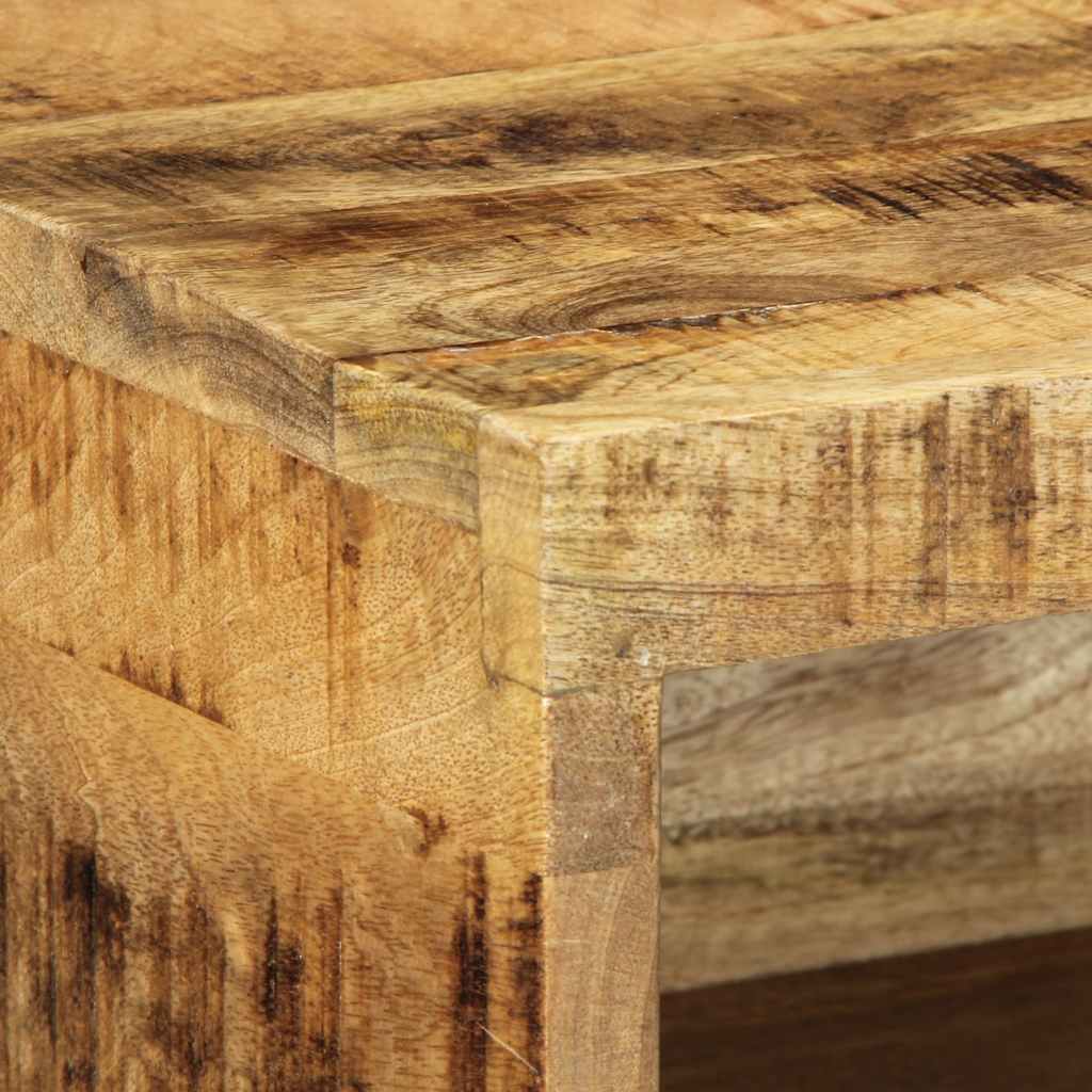 Väggmonterad TV-bänk 40x30x19 cm massivt grovt mangoträ