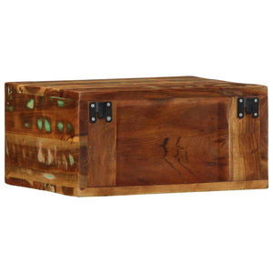 Väggmonterad TV-bänk 40x30x19 cm massivt återvunnet trä