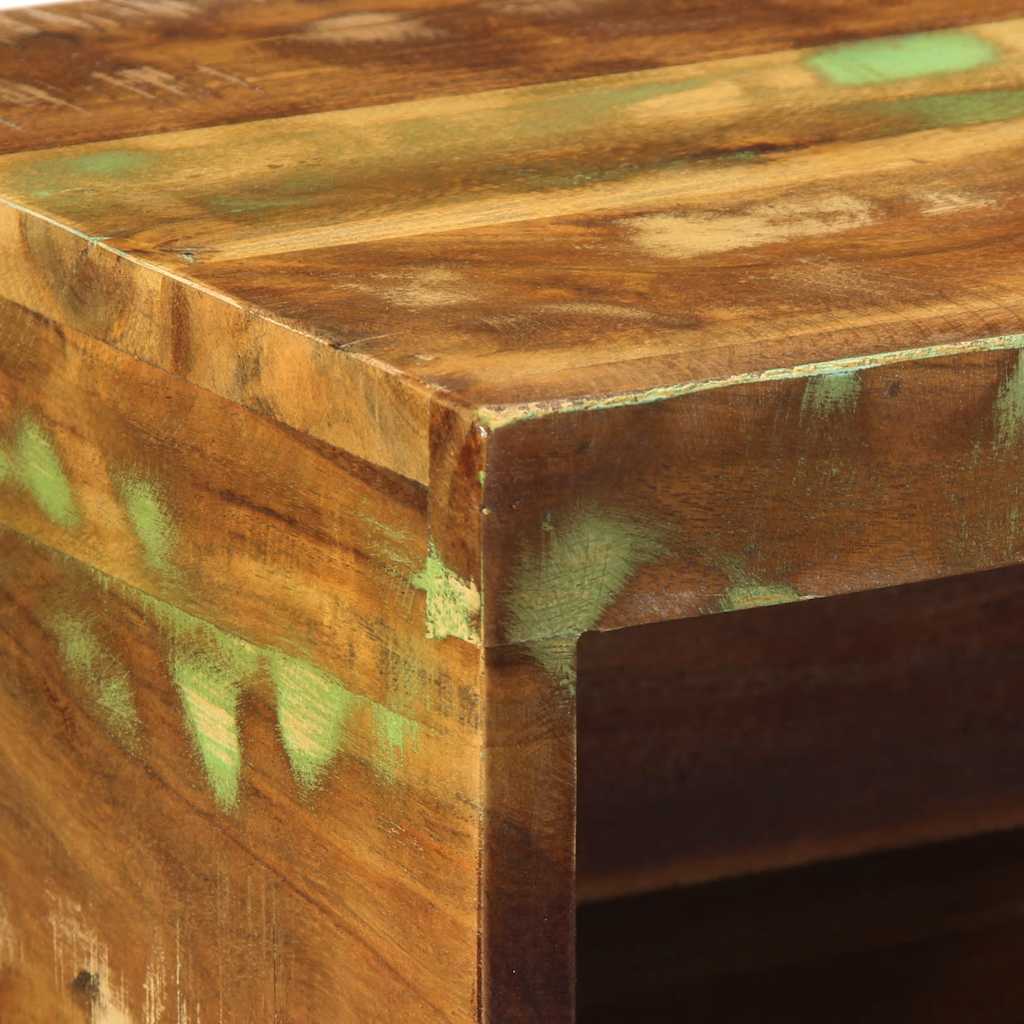 Väggmonterad TV-bänk 40x30x19 cm massivt återvunnet trä