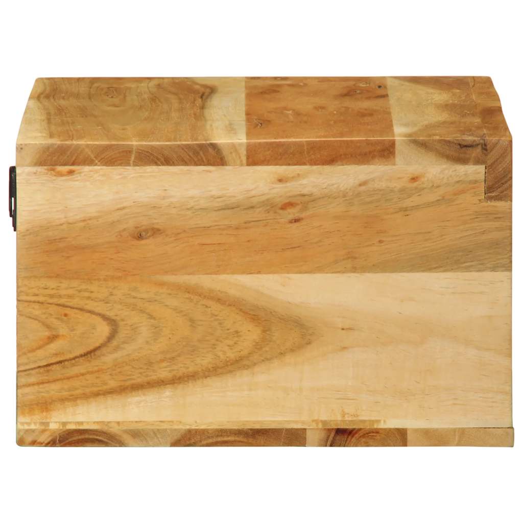 Väggmonterad TV-bänk 40x30x19 cm massivt akaciaträ