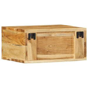 Väggmonterad TV-bänk 40x30x19 cm massivt akaciaträ