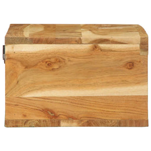 Väggmonterad TV-bänk 60x30x19 cm massivt akaciaträ