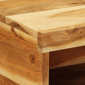 Väggmonterad TV-bänk 60x30x19 cm massivt akaciaträ