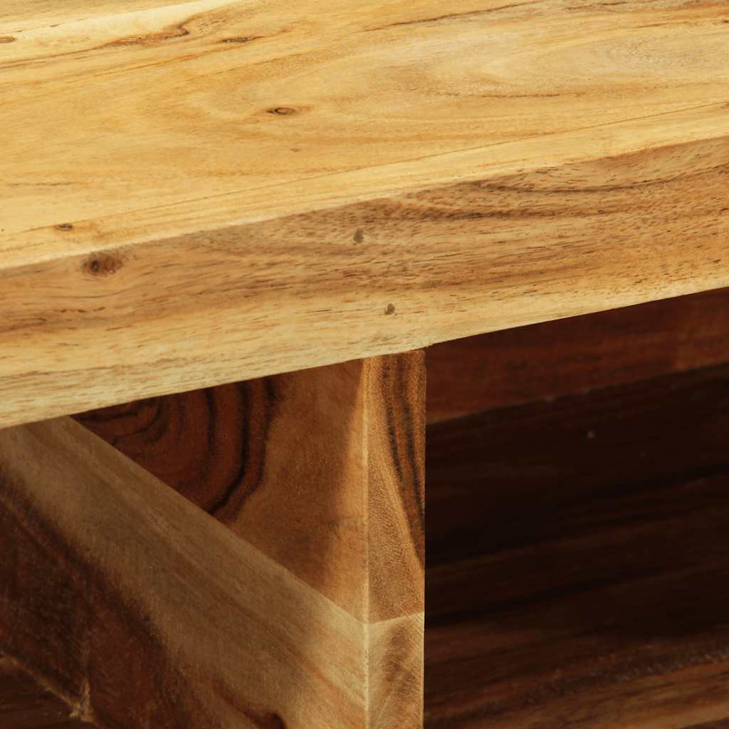 Väggmonterad TV-bänk 60x30x19 cm massivt akaciaträ