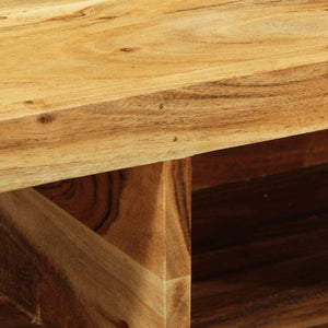 Väggmonterad TV-bänk 60x30x19 cm massivt akaciaträ