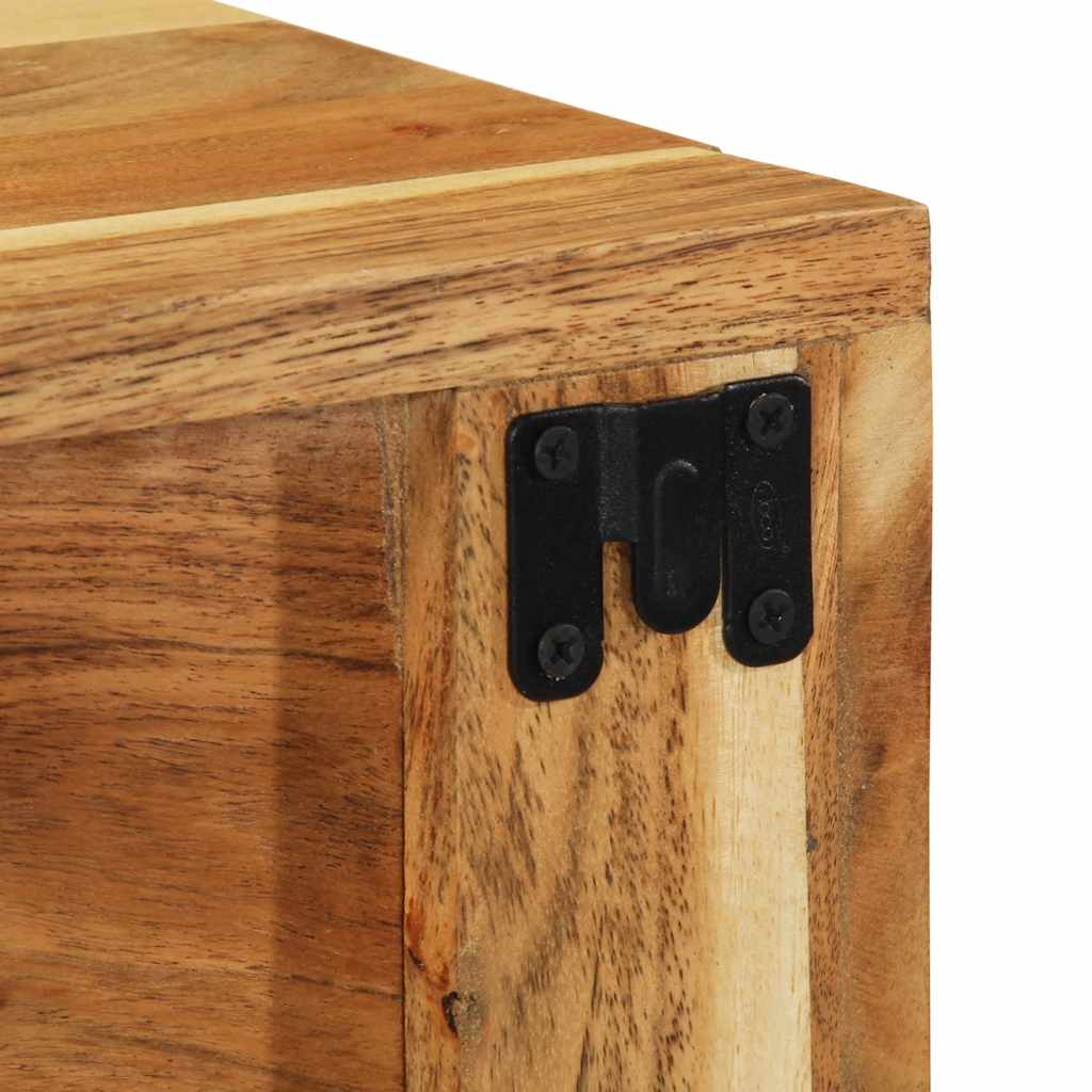 Väggmonterad TV-bänk 60x30x19 cm massivt akaciaträ