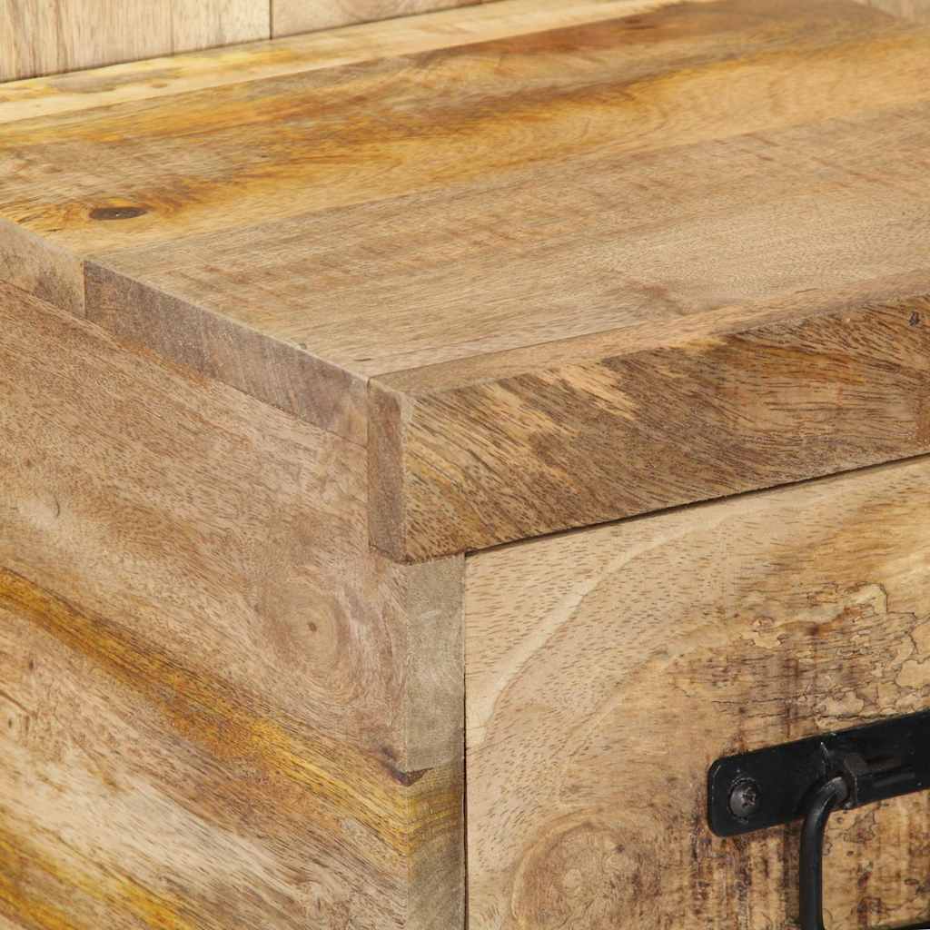 Sängbord 60x32x80 cm massivt grovt mangoträ