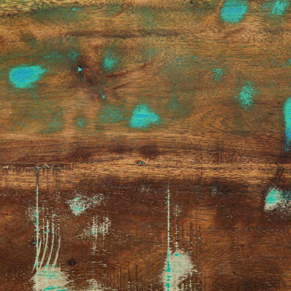 Sängbord flerfärgad 60x32x80 cm massivt återvunnet trä