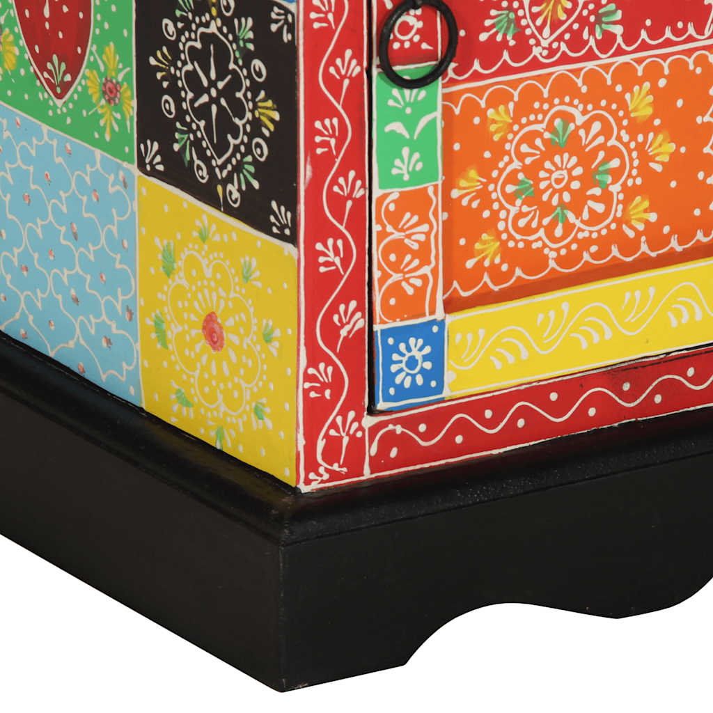 Sängbord 2 st flerfärgad 40x35x45 cm mango i massivt trä