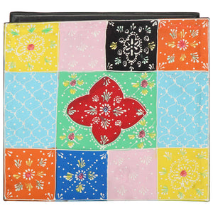 Nattduksbord Flerfärgsdesign 40 x 35 x 45 cm Massivt mangoträ