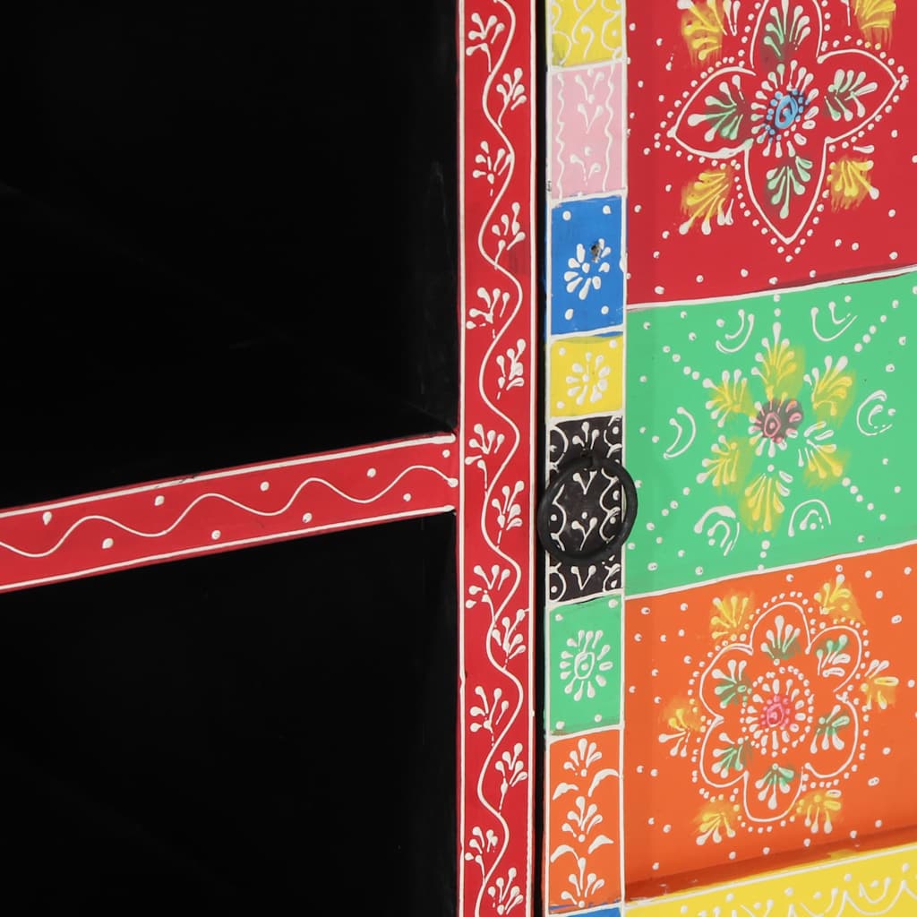 TV-skåp Flerfärgsdesign 100 x 35 x 50 cm Massivt mangoträ