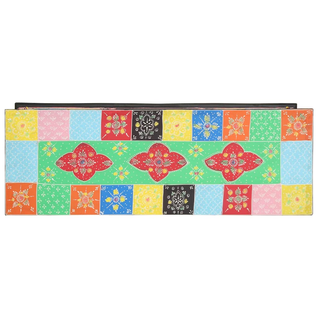 TV-skåp Flerfärgsdesign 100 x 35 x 50 cm Massivt mangoträ