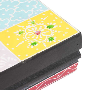 Vägg hyllor Flerfärgsdesign 40 x 20 x 6 cm Massivt mangoträ