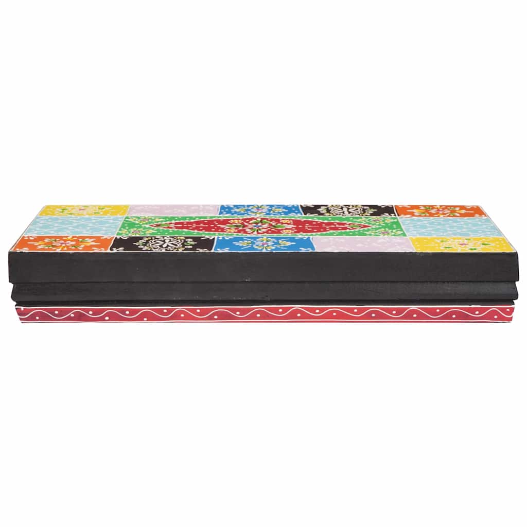 Vägg hyllor Flerfärgsdesign 40 x 20 x 6 cm Massivt mangoträ