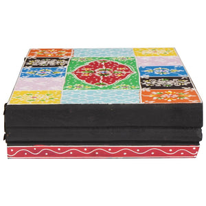 Vägg hyllor Flerfärgsdesign 40 x 20 x 6 cm Massivt mangoträ