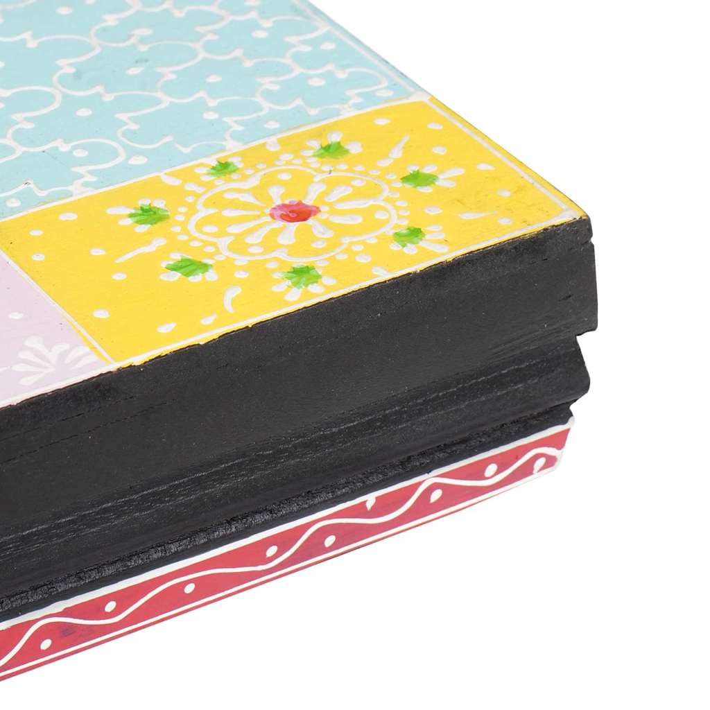 Vägg hyllor Flerfärgsdesign 60 x 20 x 6 cm Massivt mangoträ