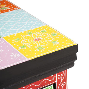 TV-skåp Flerfärgsdesign 100 x 30 x 24 cm Massivt Mangoträ