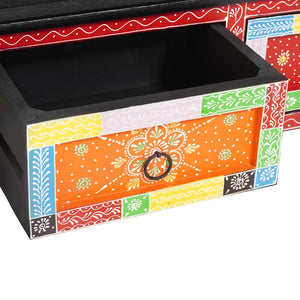 TV-skåp Flerfärgsdesign 100 x 30 x 24 cm Massivt Mangoträ