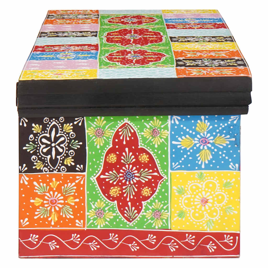 TV-skåp Flerfärgsdesign 100 x 30 x 24 cm Massivt Mangoträ