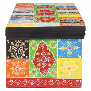 TV-skåp Flerfärgsdesign 100 x 30 x 24 cm Massivt Mangoträ